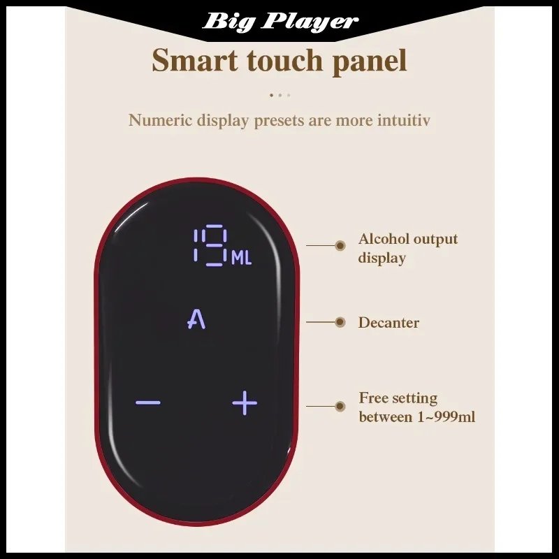 Electric Fully Automatic Wine Whiskey   Dispensing Machine Wine Faucet Bar Machine Redsack Rechargeable - Adjustable Ml