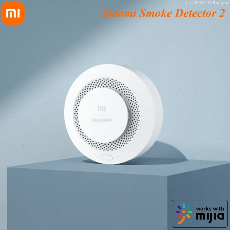 Xiaomi Smoke Detector 2 Fire Audible Visual Alarm Smoke Sensor  Bluetooth Mesh Gateway Smart Linkage Work For Mihome App