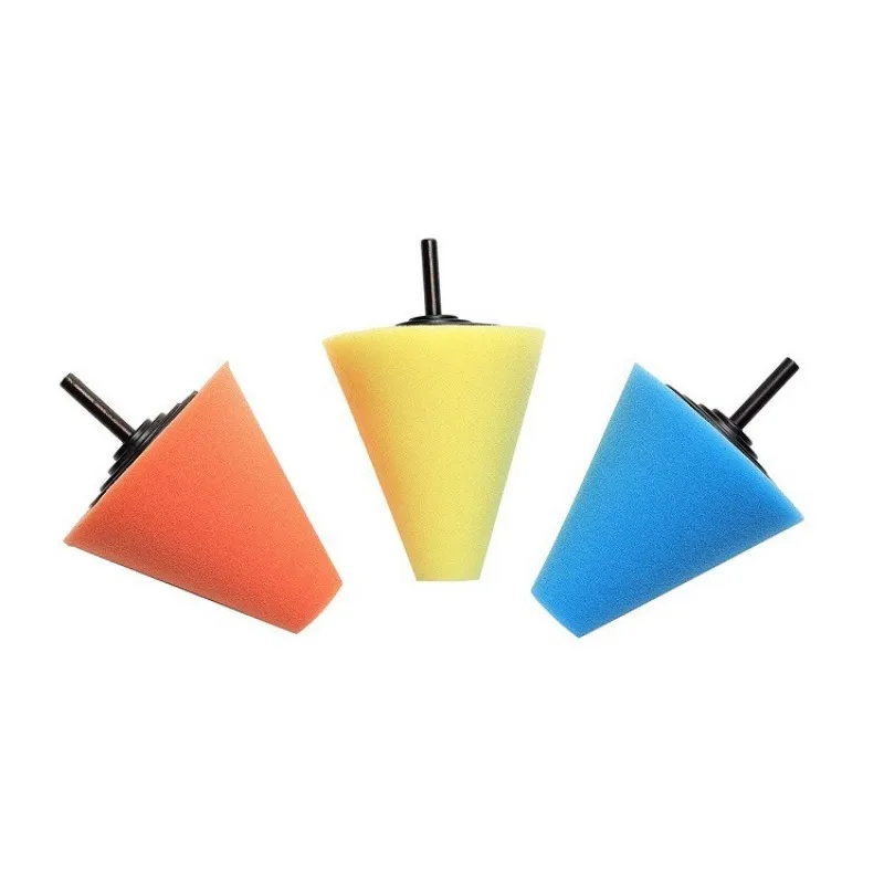 Tire Polishing Sponge Auto Wheel Used For Electric Drill Burnishing Ball Polishing Cone Set Car Hub Buffing Sponge Polishing Kit
