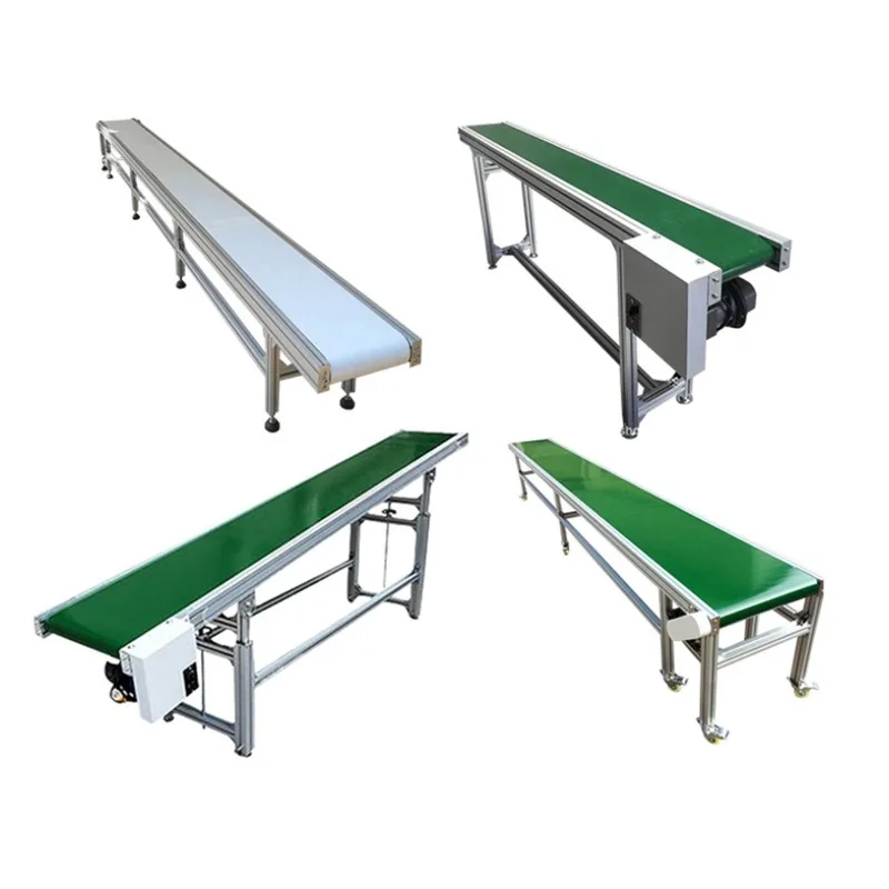 

Factory Direct Supply PVC Green Flat Belt Conveyor for Food Industry Assembly Line