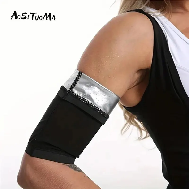 Body Sculpting Sweat Arm Sleeve Sports Fitness Protective Sleeve Dull Sweat Arm Sleeve for Women Trim Arm Band