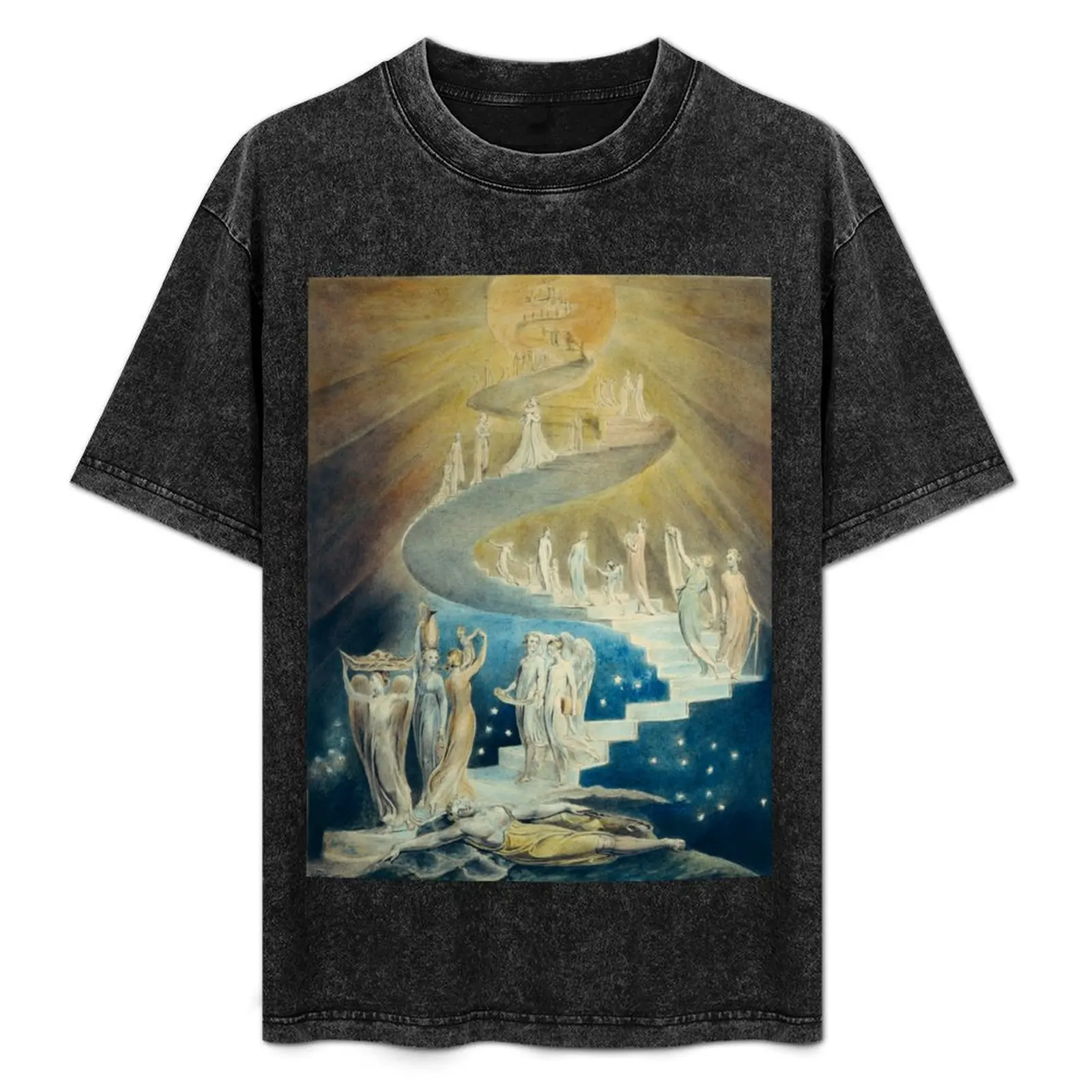 HD Jacob's Ladder, by William Blake HIGH DEFINITION T-Shirt Anti-Perspiration Workout Top