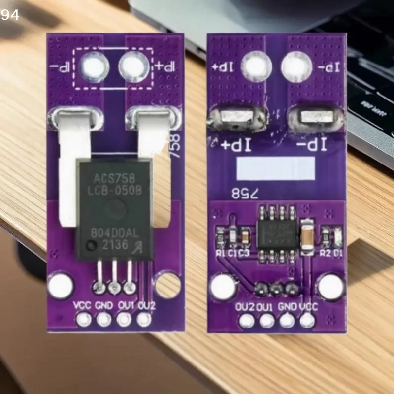 

High Precision ACS758 ACS758LCB-050B-PFF-T Current Module; 50A/100A/200A Linear Hall Sensor for Arduino & RC Projects