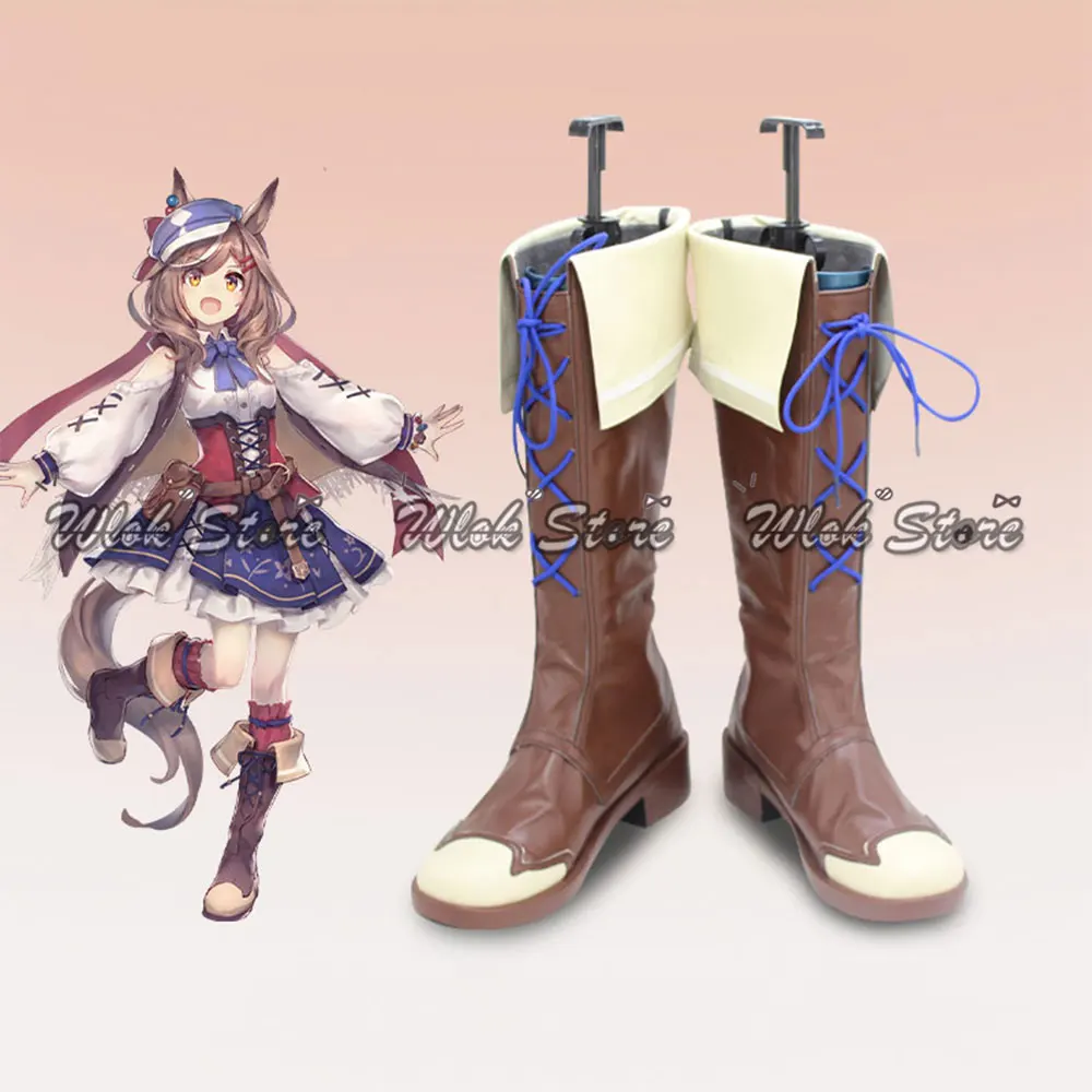 Umamusume Pretty Derby Matikanetannhauser Cosplay Schoenen Laarzen Kniehoge Aangepaste Anime Halloween Party Schoenen Voor Mannen Vrouwen