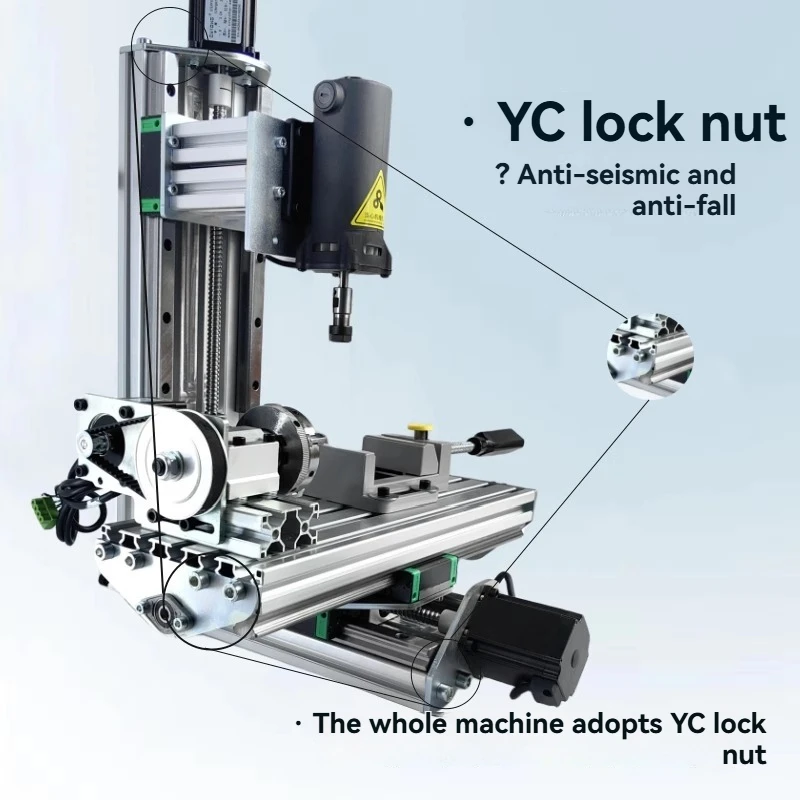 DIY Miniature 4-axis/5-axis Laser Cutting Machine, CNC Engraving Machine, for engraving reliefs, circuit boards, stamps,and jade