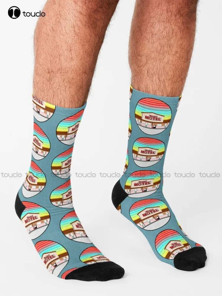 Rosebud Motel David Rose Johnny Rose Socks Volleyball Socks Personalized Custom 360° Digital Print Gift Harajuku Colorful Retro