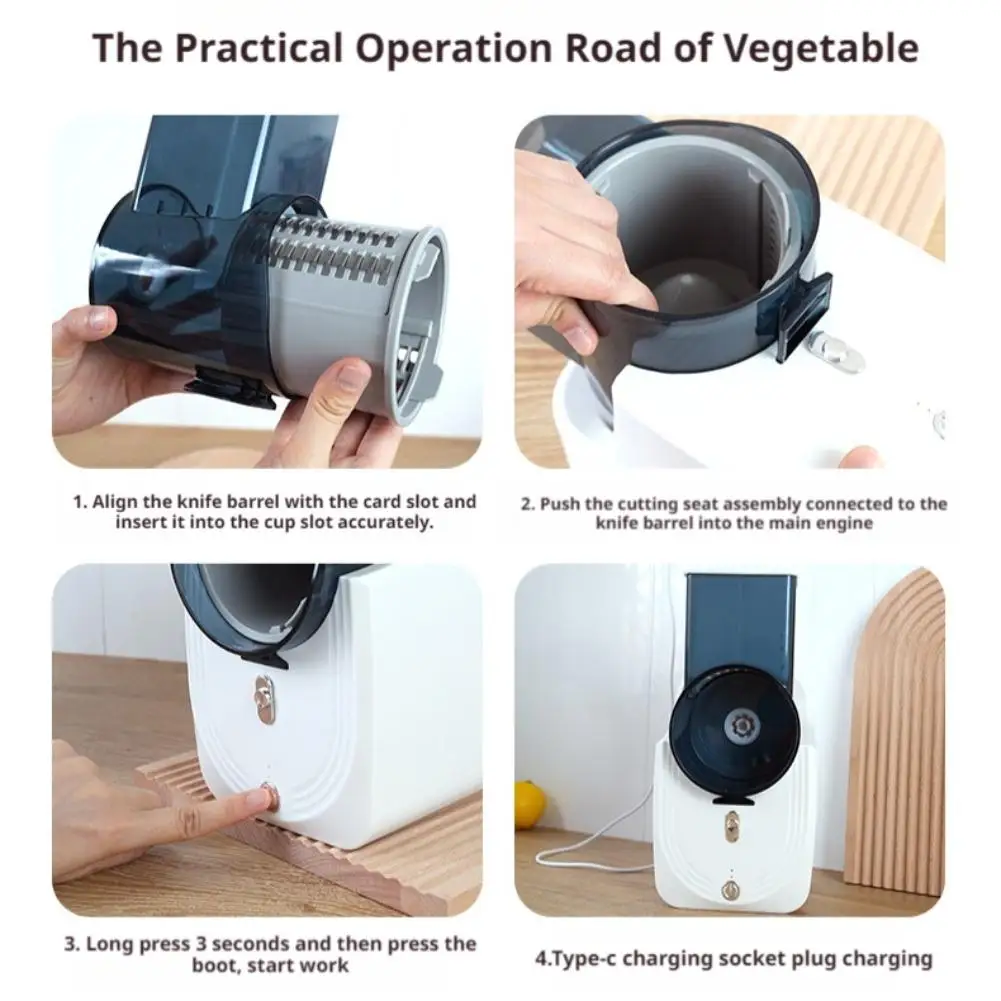 قطاعة خضراوات متعددة الوظائف للمطبخ المنزلي قطاعة خضراوات كهربائية قطاعة خضراوات أوتوماتيكية #4