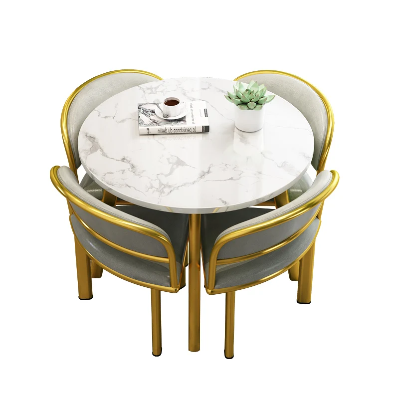 Light luxury negotiation table and chair combination leisure area reception small round table 4S store negotiation guest one tab