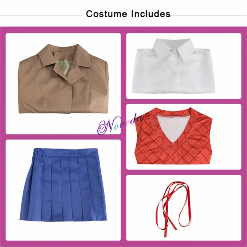 Anime dokidoki doki doki literatura clube monika cosplay sayori yuri natsuki cosplay traje peruca feminino menina jk uniforme escolar