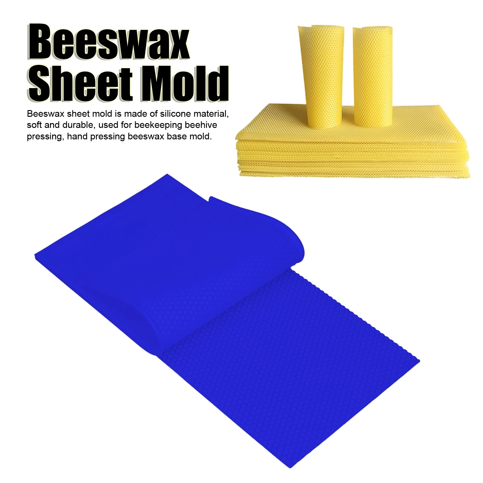 Beeswax Sheet Mold .4mm Reusable Silicone Beeswax Mold  for Bee Keeping 37.5x21CM Silicone Beeswax Press Mould