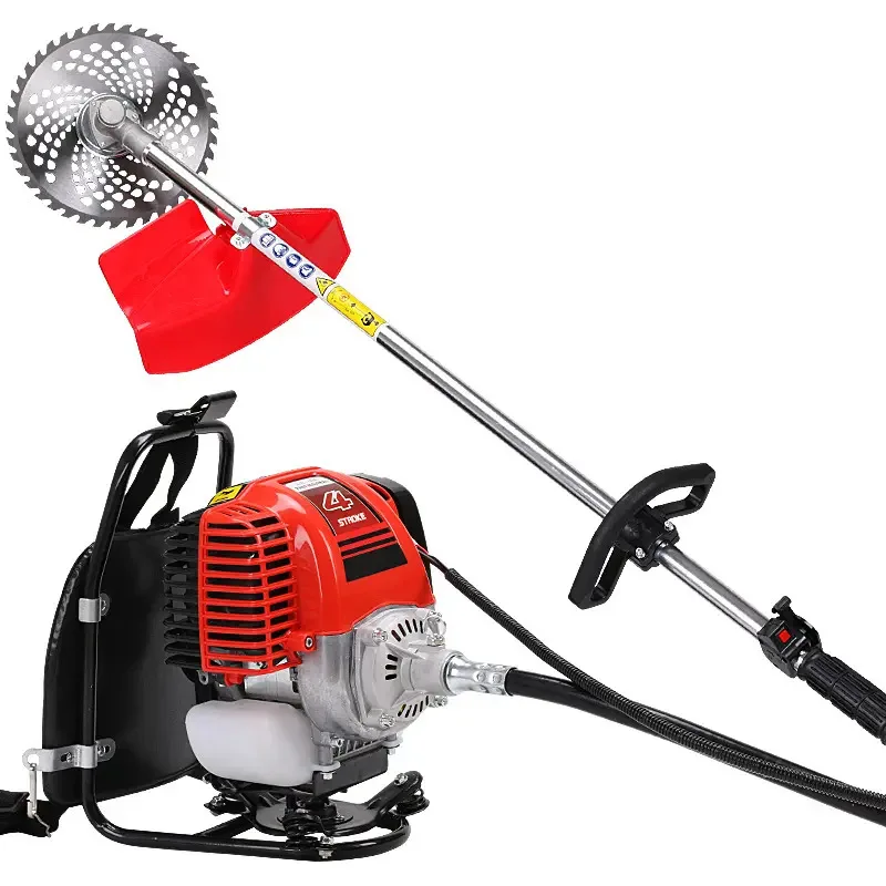 

Multifunction 4 Stroke Single Blade Long Pole Hedge Trimmer Grass Cutter Machine Gasoline Lawn Mower Cultivator Grass Trimmer