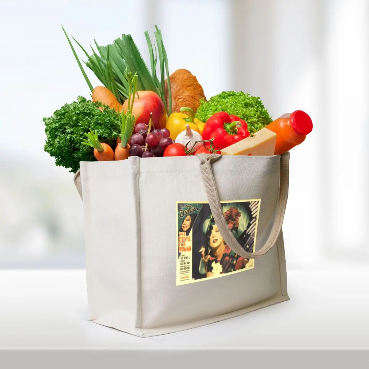 الشيطان هو امرأة مارلين ديتريش حمل حقيبة أكياس مخصصة كيس صب فام حقيبة مخصصة #3