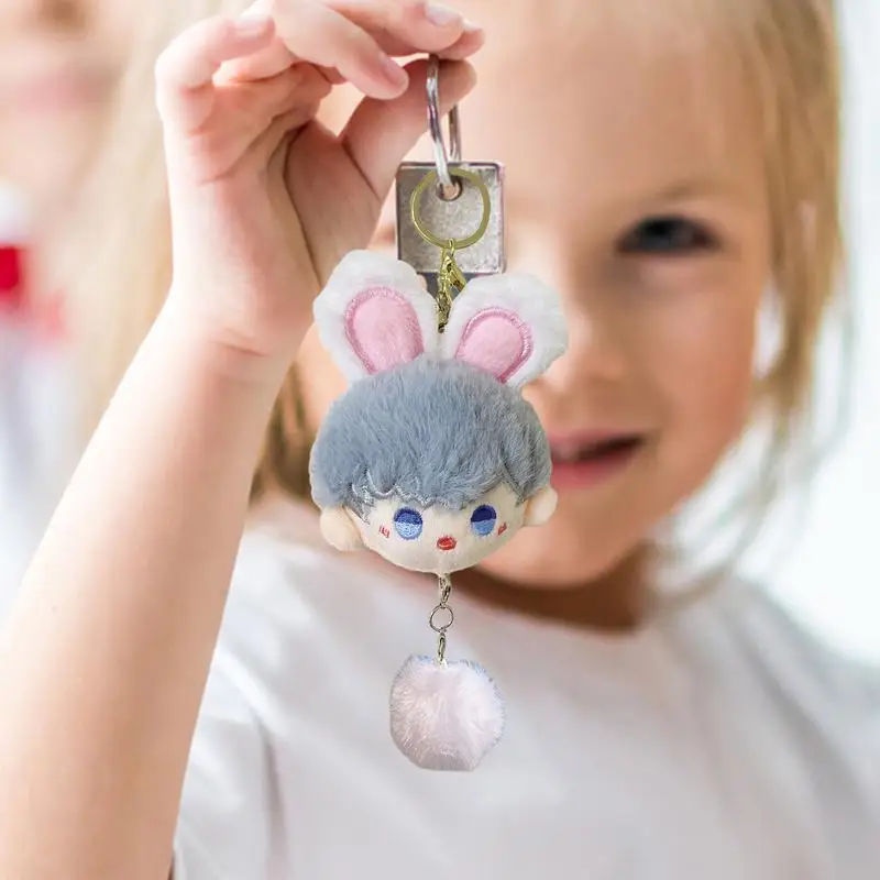 Doll Keychain Game Plush Doll Keyring Plush Backpack Pendant Cute Squeaky Doll Keychain Charm Pendant For Girlfriend