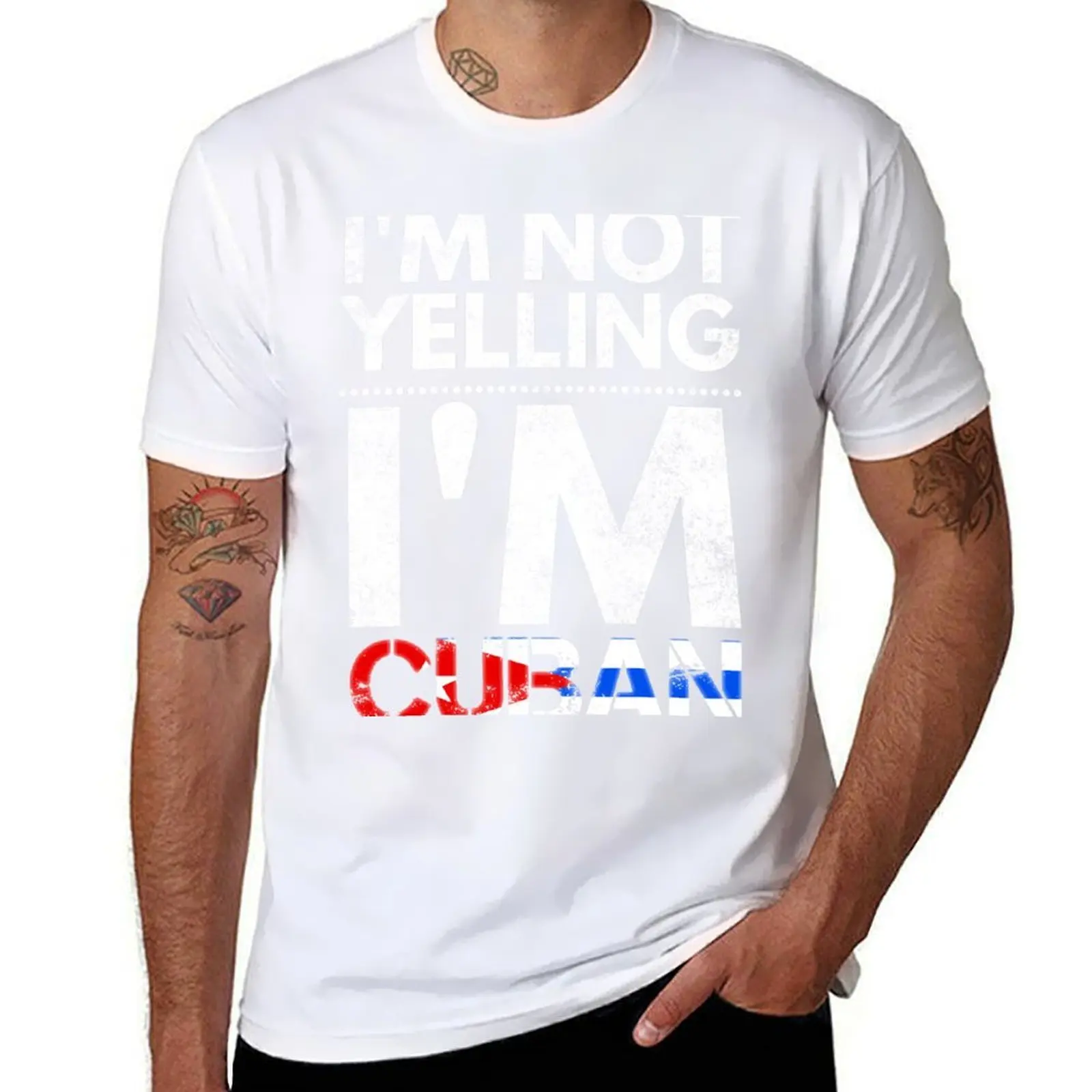 

I'm not yelling I'm Cuban funny T-Shirt cotton t shirt man t shirt man designer T-Shirt
