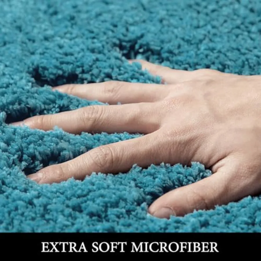 Bathroom Rugs, Soft Small Absorbent Microfiber Bath Rugs Non Slip Quick Dry Fluffy Bath Mats for Bathroom Floor Tub Showers, Ma