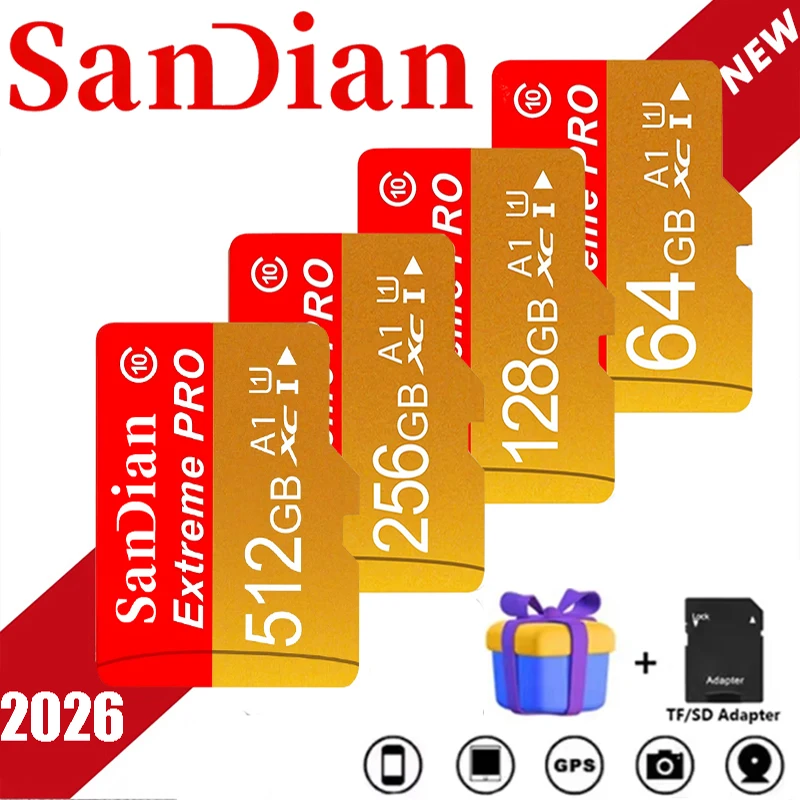 512GB 256GB 128GB 32GB Fast Memory Card Micro TF SD A1 SD Cards TF Cards High Performance for Security Camera/Body Camera/Smart