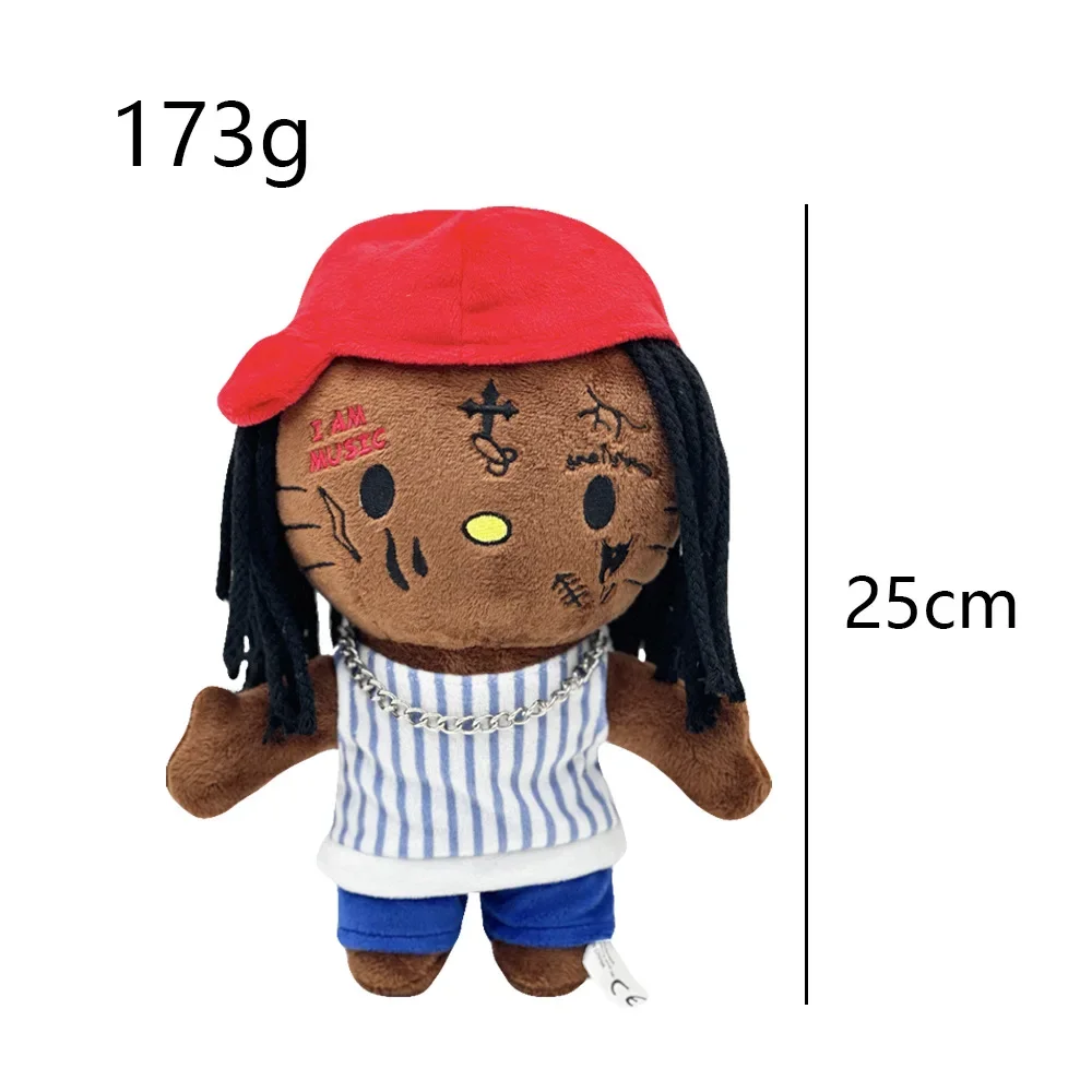 Olá Selena Lil Wayne Boneca de pelúcia Chapéu Vermelho com Roupas Casuais Figura Brinquedos de Pelúcia Bonito Meninos Meninas Presente de Natal