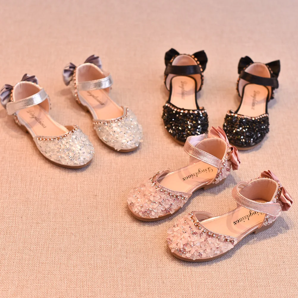 

Мягкая подошва со стразами для девочек, модная вечеринка, свадьба, повседневная премиум-класса из искусственной кожи