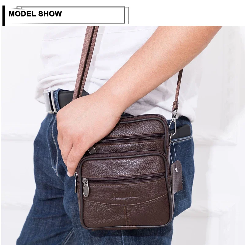 Men\'s Bag Genuine Leather Handbags Men Leather Shoulder Bags Men Messenger Bags Small Crossbody Bags for Man Fashion Handbag