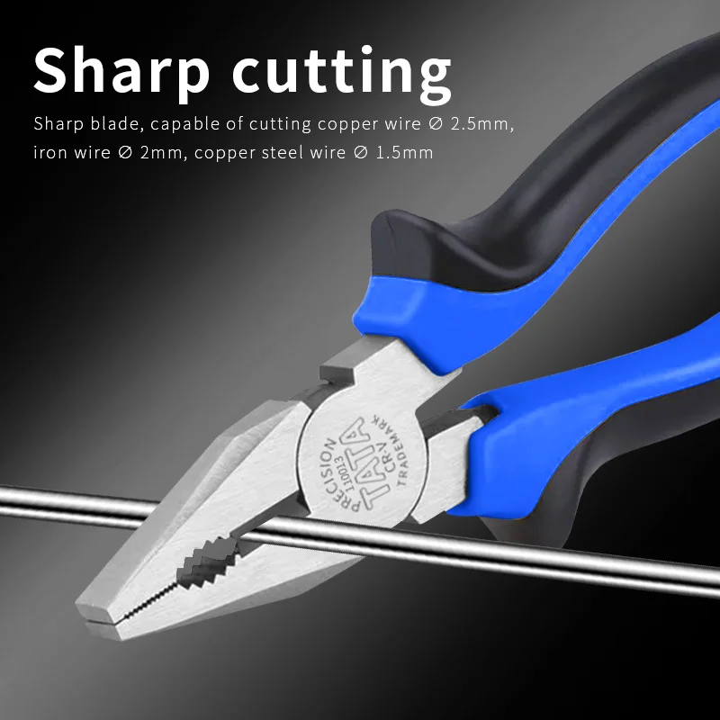 Linesman Pliers, 6 Inch, High Leverage Lineman's Pliers, Combination Pliers, Electrical Pliers,Side Cutter Linemans Pliers