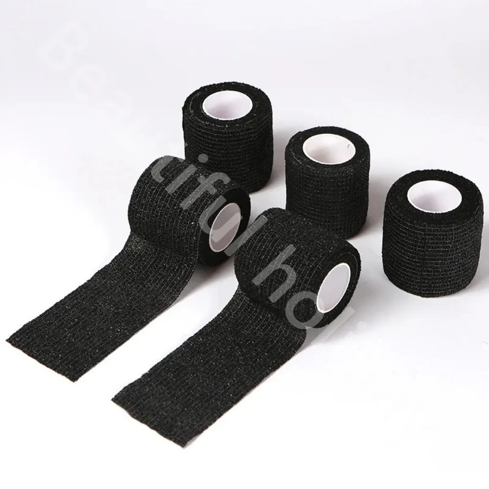 10/20/30/50Pcs Black Tattoo Bandage Anti-slip Athletic Nonwoven Disposable Waterproof Self-adhesive Elastic Bandage