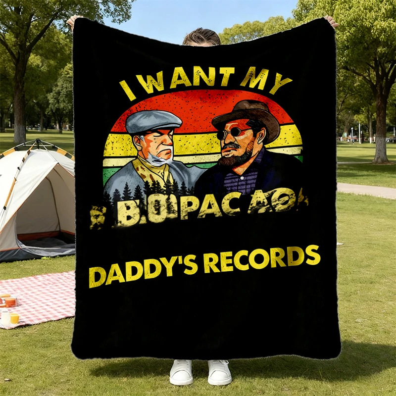 I Want My Daddy's Records T, Flannel Blanket, Sanford And Son Movie Flannel Throw, Daddy's Records Cozy Blanket