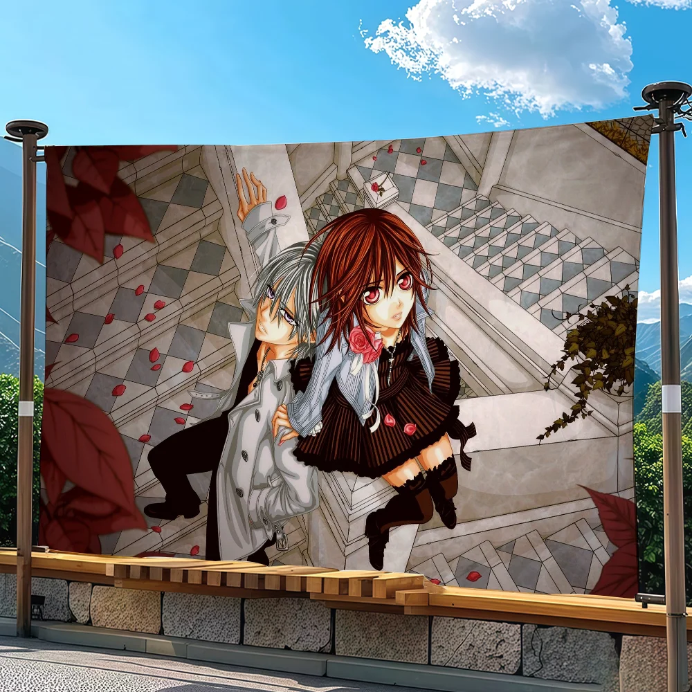 Anime Vampire Knight Flag Tapestry Outdoor Party Bedroom Living Room Dormitory Decorative Themed Wall Hanging Banner Gift