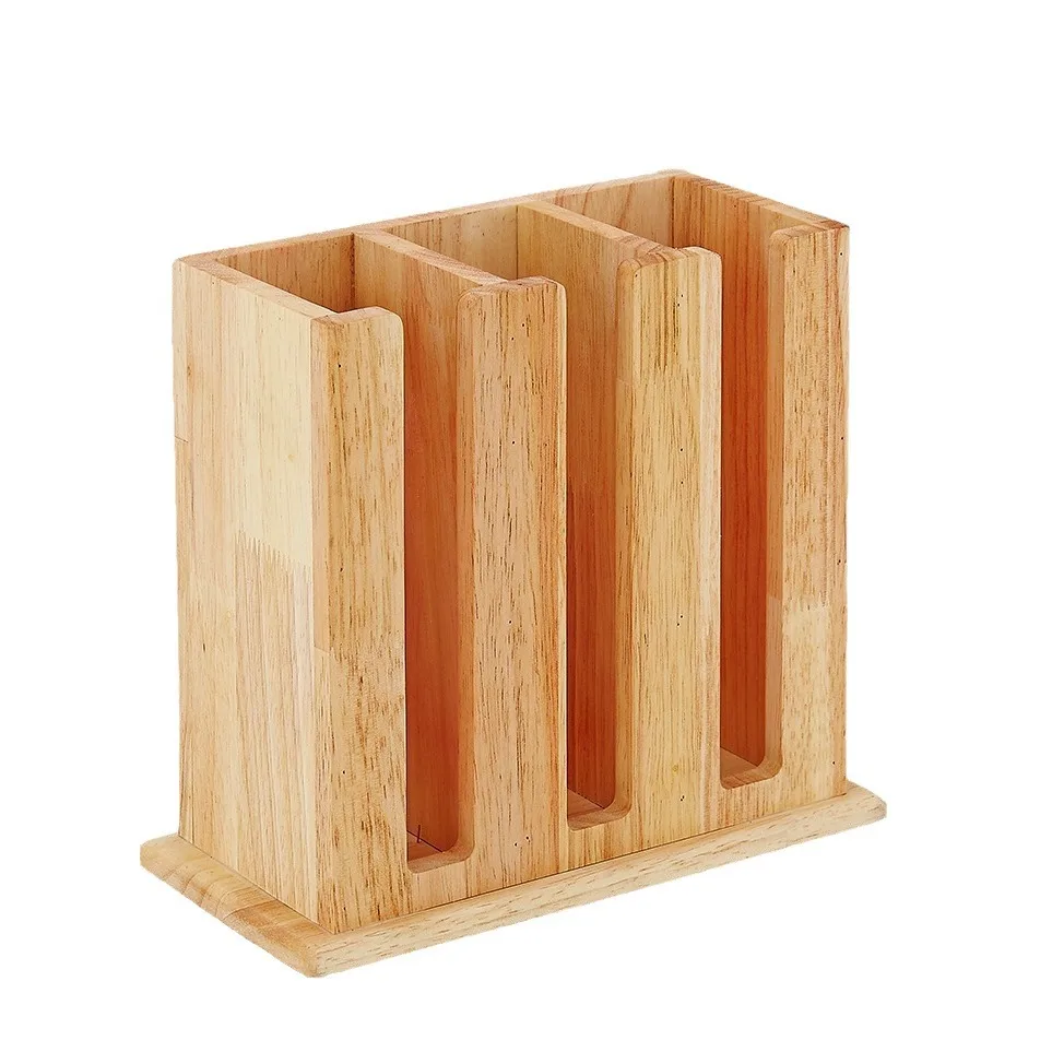 HYS solid wood spoon storage box kitchen spoon storage rack 5