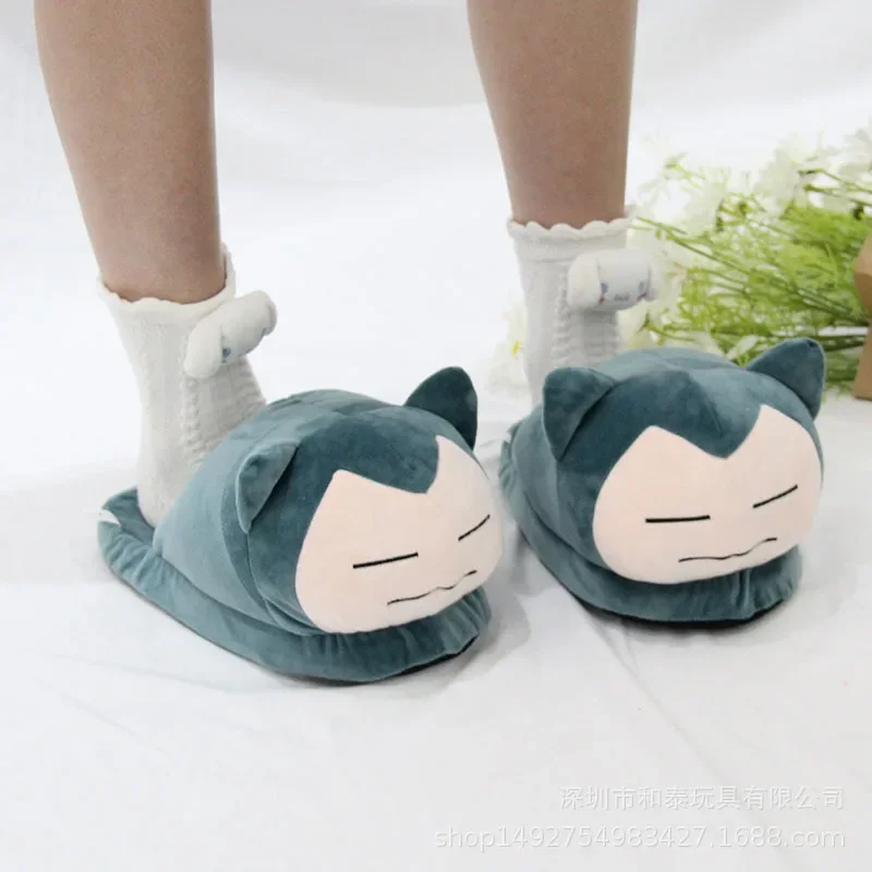 

Anime Pokemon Kirbymon Plush Slipper Half Pack Warm Cotton Shoes Thickened Non-slip PP Cotton Stuffed Christmas Gift for Couples