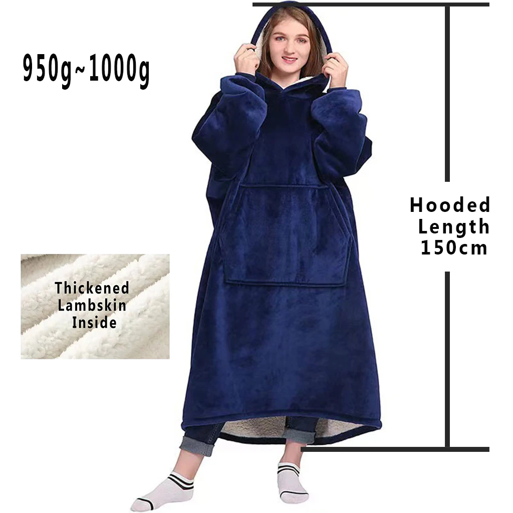 Casual Oversize Long Hoodie New in Pullover Basic Matching Homewear Solid Winter Fleece Warm Women Long Sleeve Top Casual Pajama