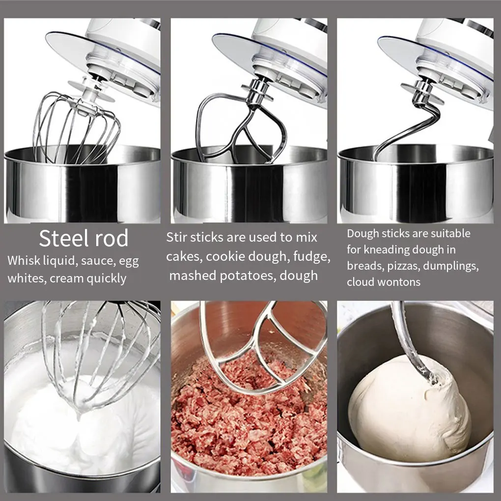 Stainless Steel Wire Whip Mixer Attachment Balloon Shaped Replacement Egg Beater Attachment Rustproof Blender Head Easy To Clean