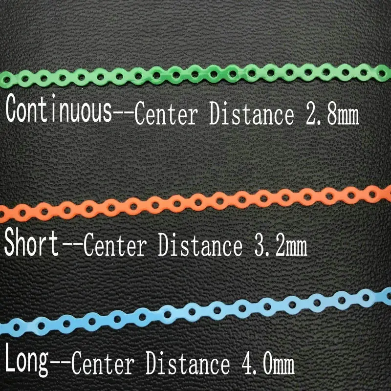 15 feet/Roll Dental Orthodontic Elastic Ultra Power Chain Rubber Band Continuous Type 4.57m/Roll Dental Power Chain