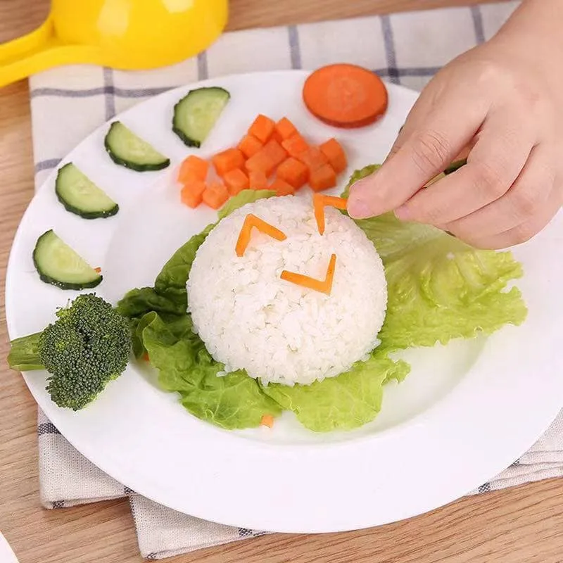 1pc Semi Circular Rice Ball Mold Food Grade Plastic Rice Ball Shaping Tool DIY Curry Rice Topping Mold Kitchen Accessories