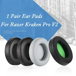 EarPads For Razer Kraken Pro V2 Replacement Protein Leather & Memory Foam Gaming Headphone Oval Ear Cushion Earmuff