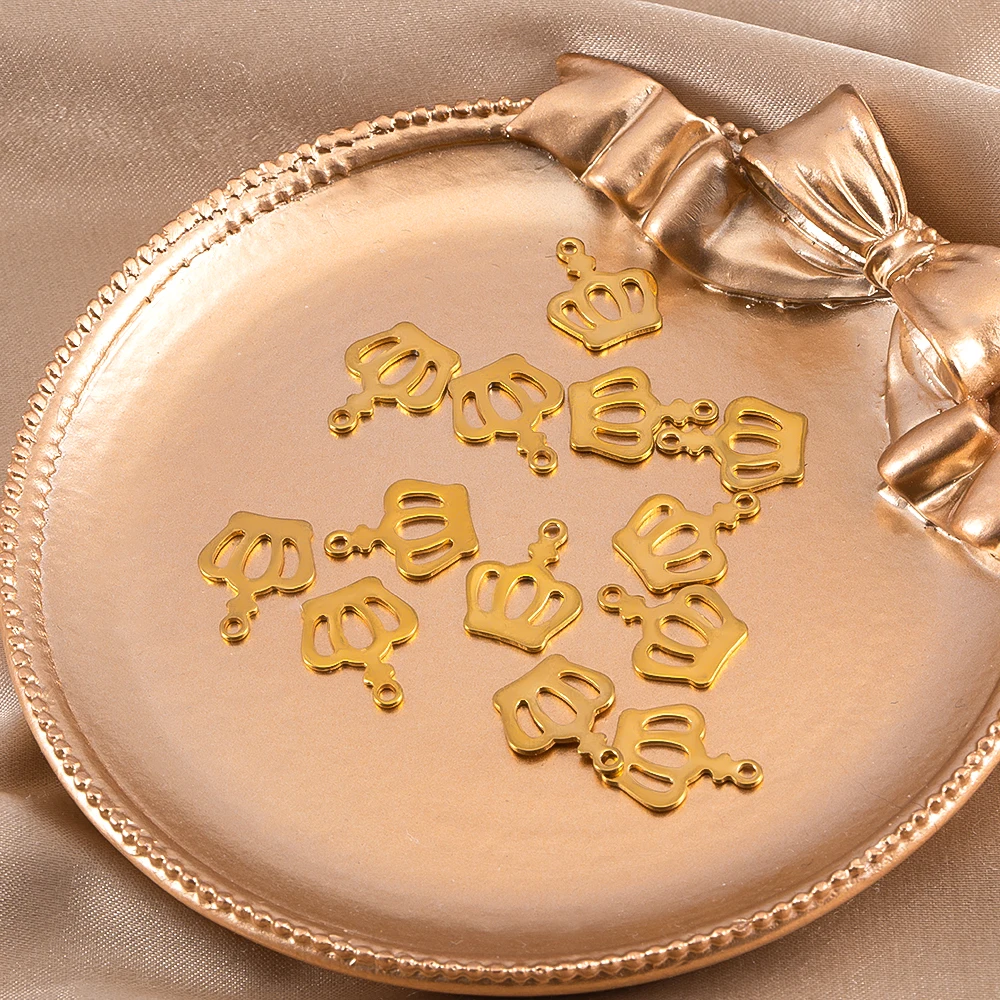 20 قطعة نمط جديد الفولاذ المقاوم للصدأ تاج قلادة ل عقد دي اي واي سوار أقراط سحر مجوهرات اكسسوارات #3