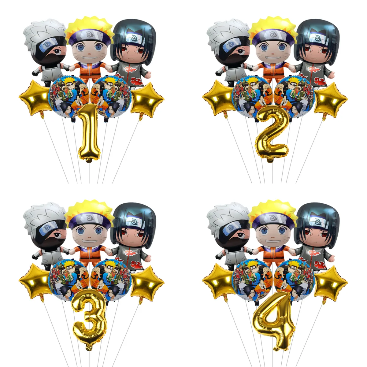 Naruto Birthday Party Decoration Balloons Baby Shower Decorations Kakashi Cartoon Anime Derivative Peripheral Balloon