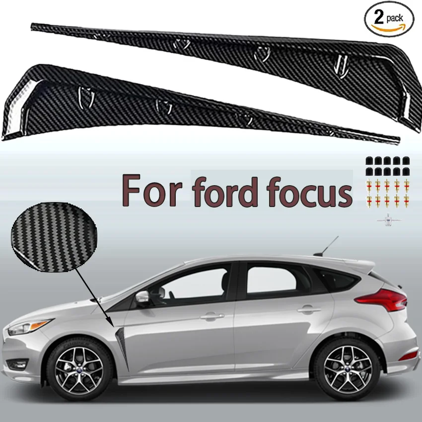 2pcs Car Fender Side Vents Air Wing Vent Trim Sticker For Ford Focus MK2 Mk2.5 MK3 Mk3.5 MK4 Mk 2 3 4 ST RS SE Sport Accessories