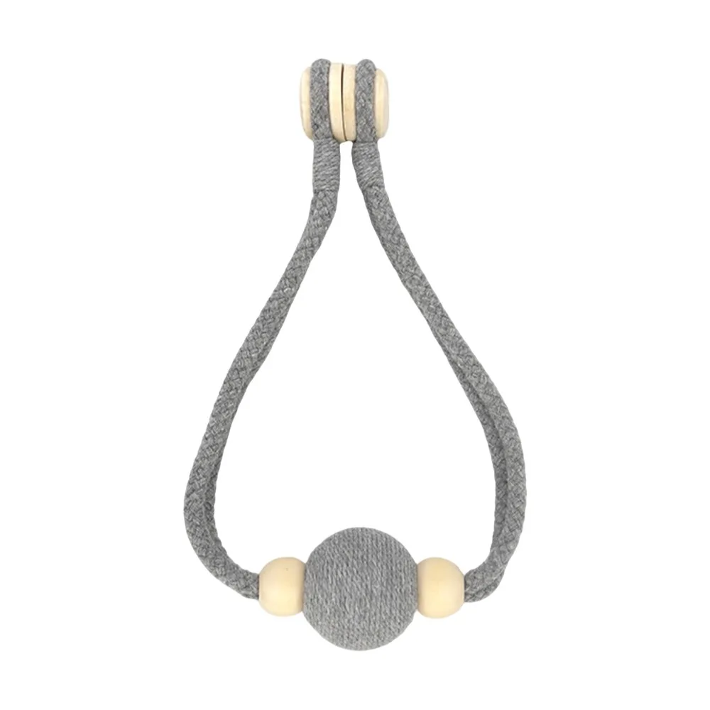 Adjustable Magnetic Curtain Binding Strap Anti-Slip Minimalist Curtain Tiebacks Decorative with Beads Curtains Tie Rope Hotel