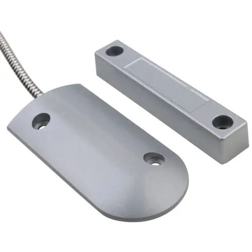 Detector de Sensor de puerta de persiana enrollable magnética con cable, contacto para sistema de alarma