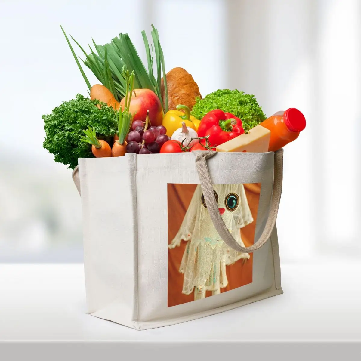 Ghost of Pumpkin Spices Past Tote Bag university shopper bag great bag Big Shopper