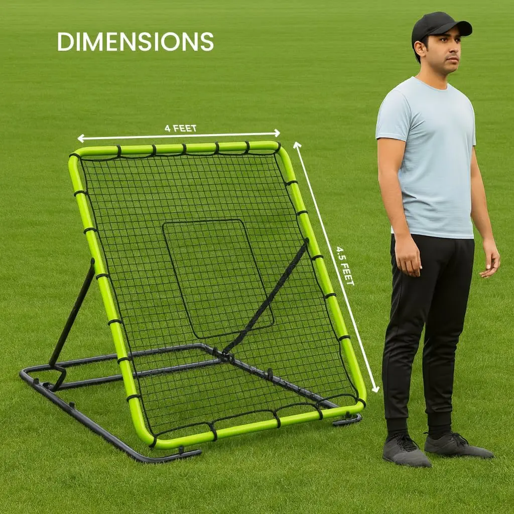 

Сетка для отскока бейсбола 4x4,5 футов Тренажер для отскока спины Сетка для отскока спины для бейсбола и софтбола Solo Practice·Новинка