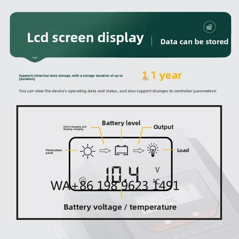 Digital Display MPPT Solar Controller Automatic Universal Photovoltaic Charging Power Supply