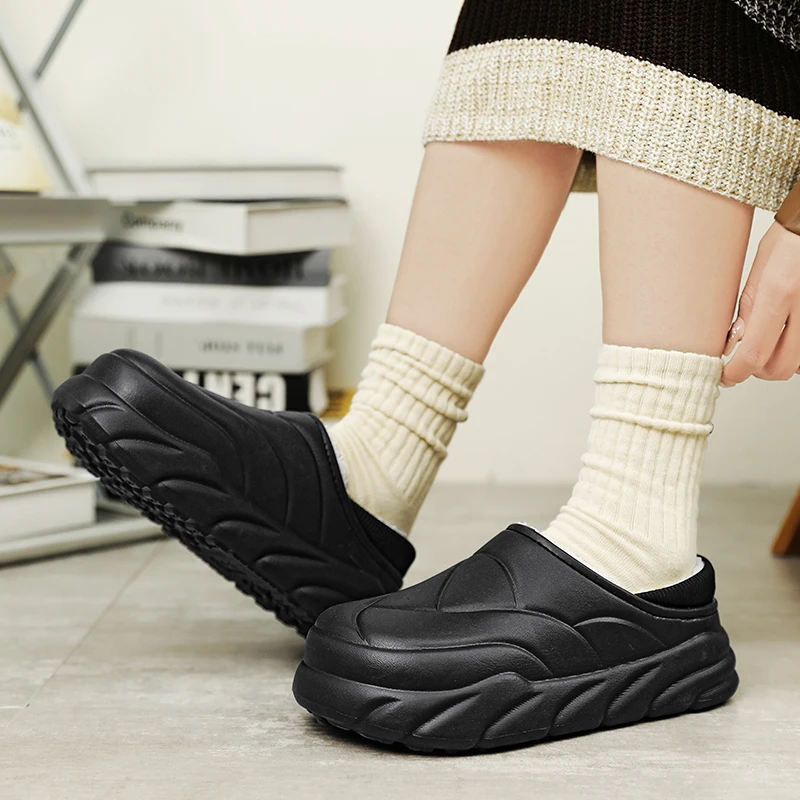 

Зимняя обувь, женская повседневная обувь, домашние тапочки, обувь для спальни, зимняя мужская теплая обувь, домашняя мужская хлопковая обувь, уличная водонепроницаемая пара
