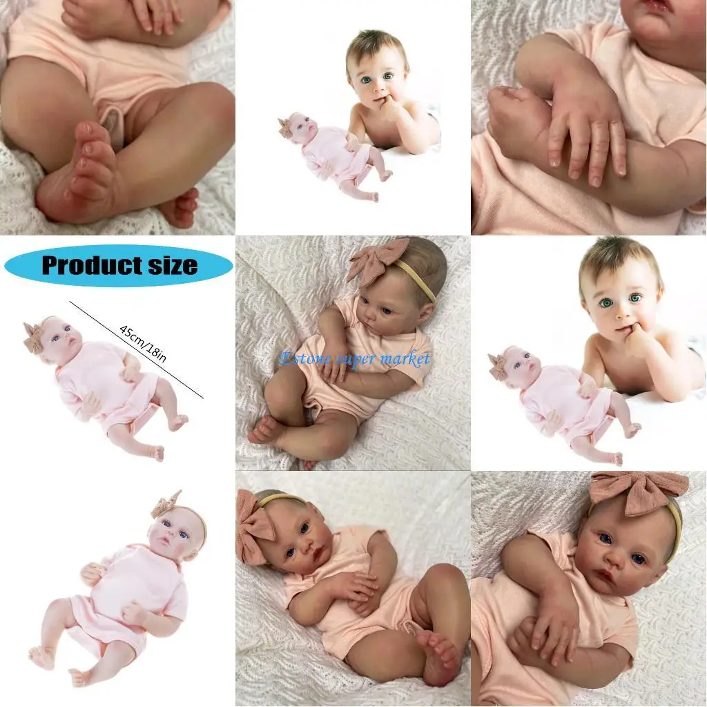 

090B Hand Drawn Realistic Rebirth Baby Doll Hand Washable Beauty Toddler Girl Toy