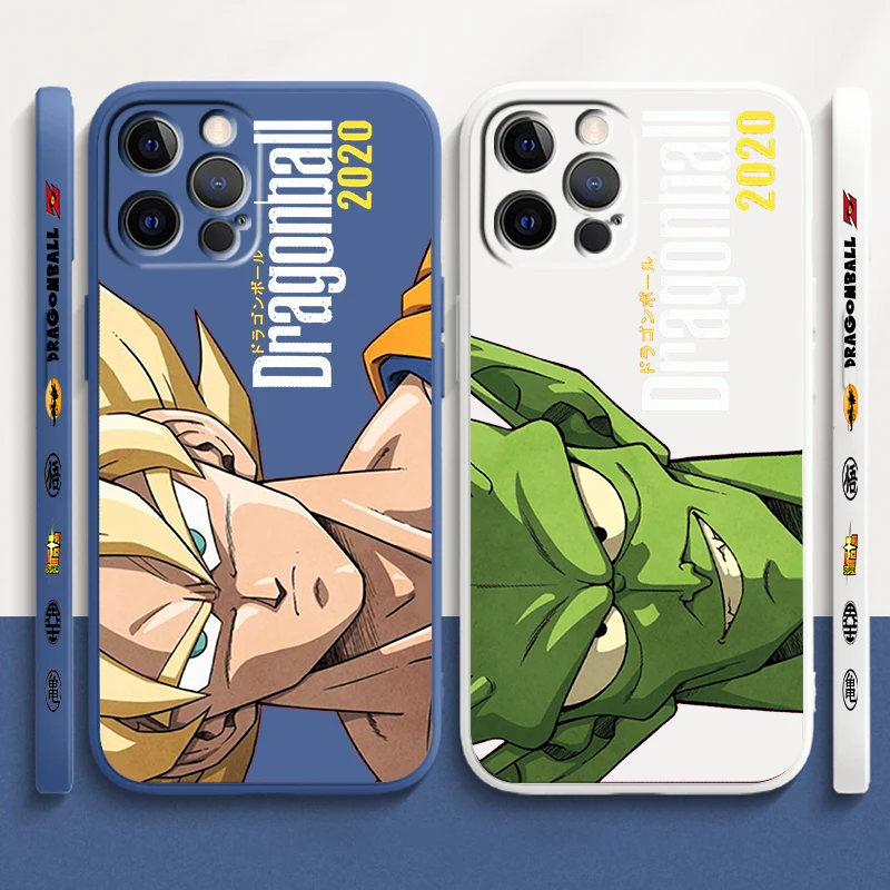 G-Goku D-Dragon Z Anime Liquid Left Rope For Apple iPhone 15 14 13 12 11 XS XR X 8 7 SE Pro Max Plus Mini Cover Phone Case