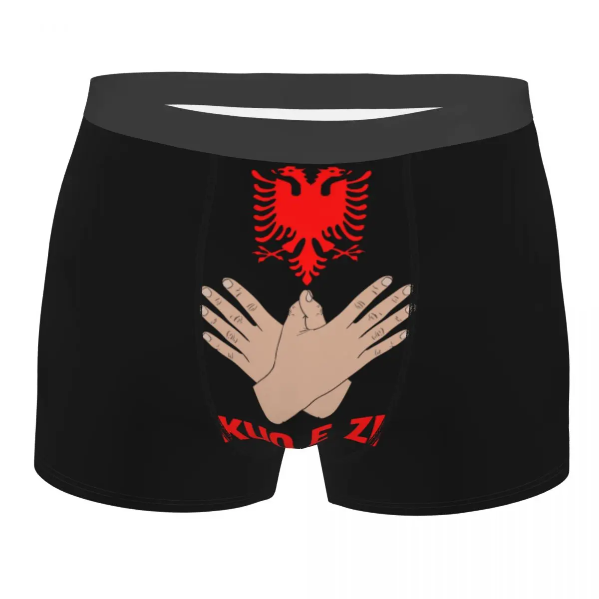 

Мужские боксерские шорты с албанским флагом и орлом, мужское эластичное нижнее белье с 3D-принтом, трусы-брифы