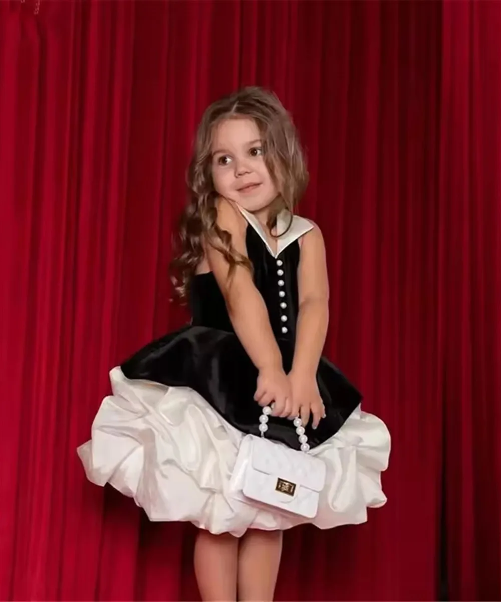 

Платья с цветочным узором для девочек на свадьбу с бантом и жемчугом, детское бальное платье на день рождения для девочек, платья для первого причастия по индивидуальному заказу