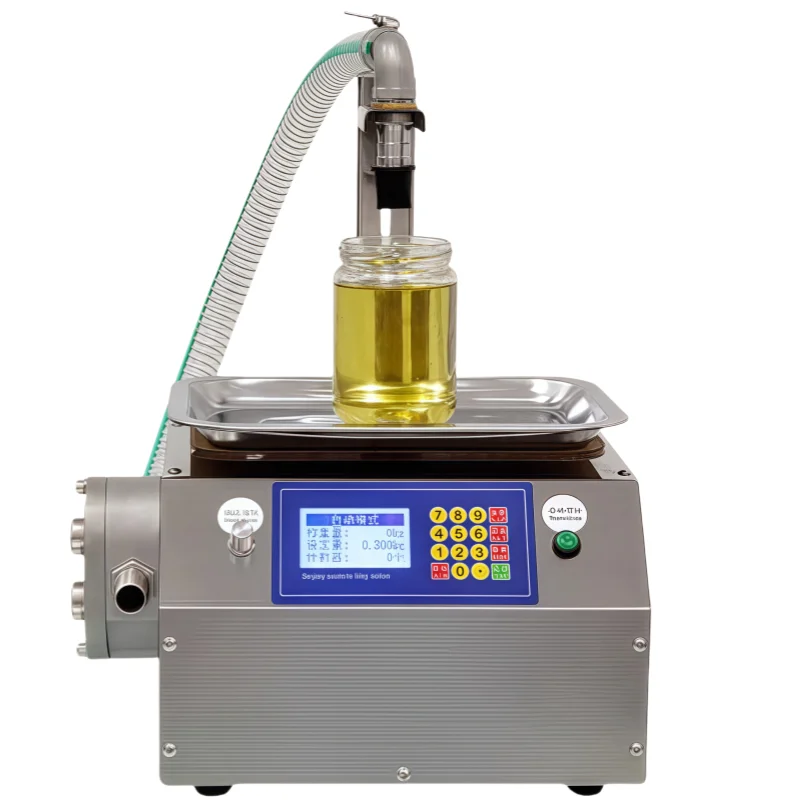 

Honey tahini paste edible oil glue semi-automatic weighing and filling machine