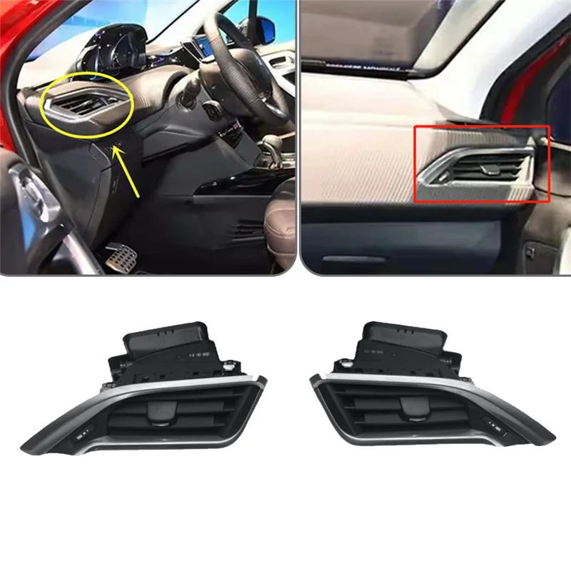 ABRU-1 زوج لوحة القيادة A/C منفذ تنفيس الهواء مجداف 96731316GF 96731317GF ل 208 2008 سيتروين C3 96731317ZD 96731316ZD