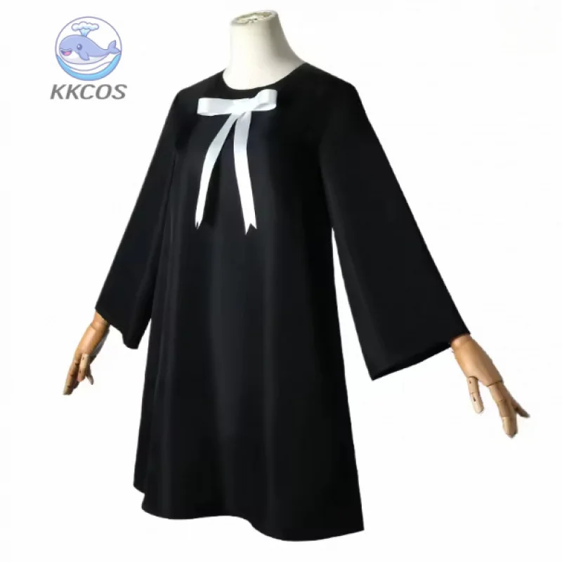 Conjunto de cosplay de vestido preto da família espião Anya Forger com peruca e acessórios, fantasia de festa de anime Comic-con para crianças e adultos